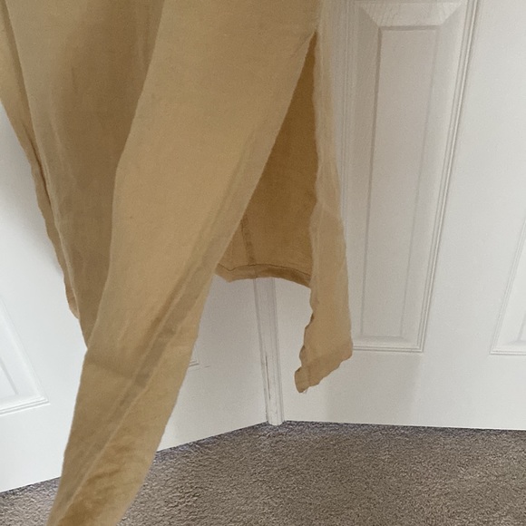 Sleeveless golden yellow 100% linen maxi sundress. NWOT - Picture 2 of 6